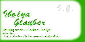 ibolya glauber business card